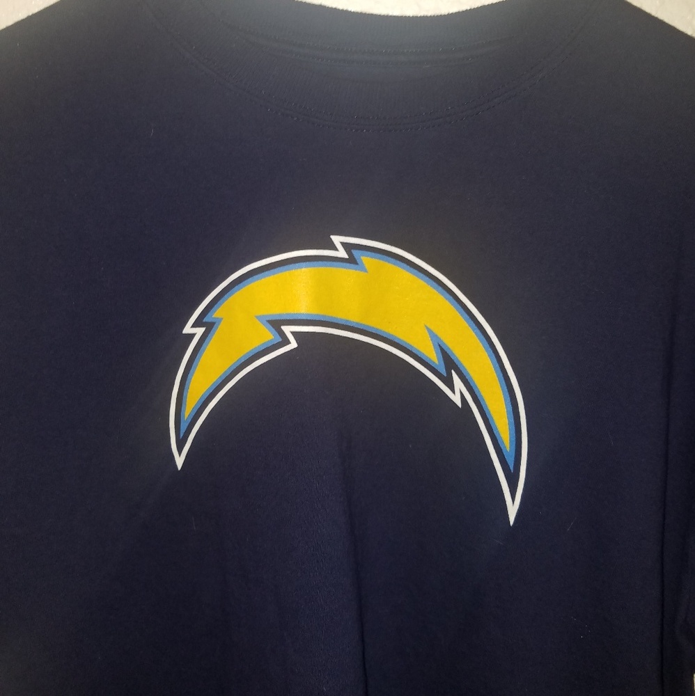 Navy blue reebok chargers shirt